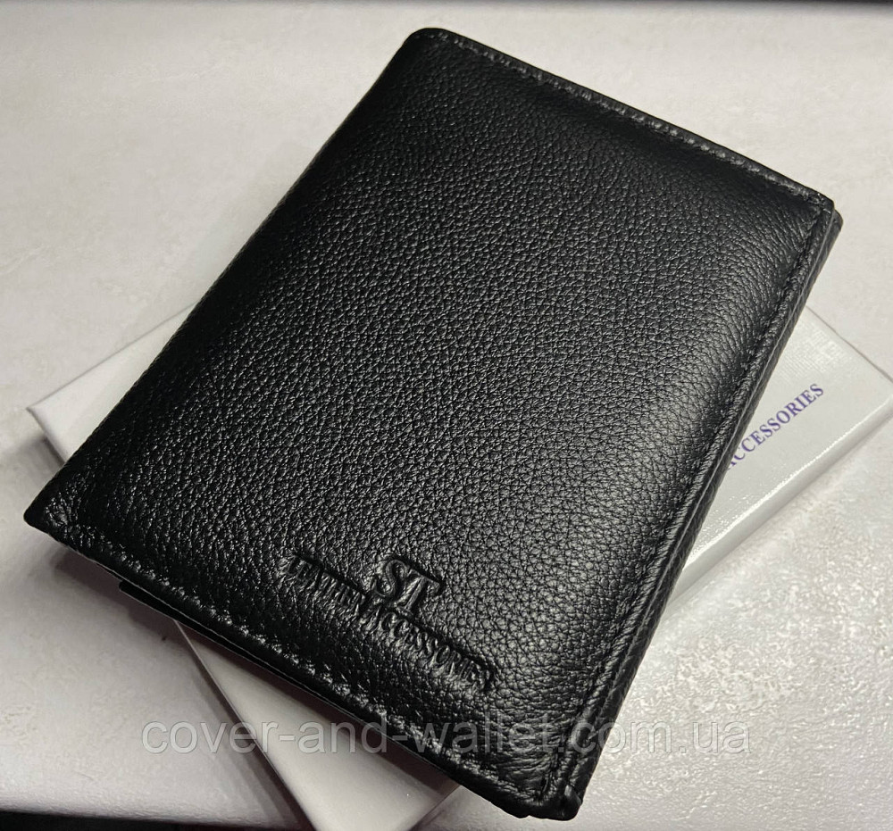 Чоловічий шкіряний гаманець без застібки вертикального типу ST Leather 380 Київ - фото 1