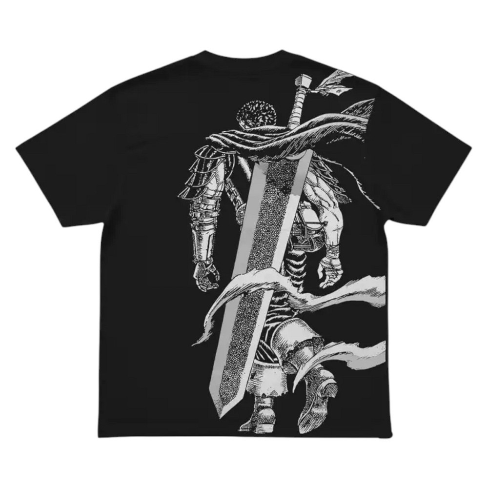 Футболка для хлопчика з принтом аніме Берсерк Гутс Ер Армор оверсайз (зріст від 165 до 180) Чорний Дніпро - фото 2
