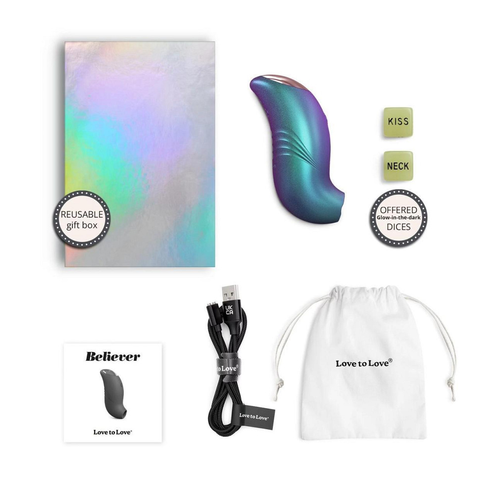 Вибростимулятор BELIEVER - IRIDESCENT TURQUOISE Sex Aura Киев - изображение 4