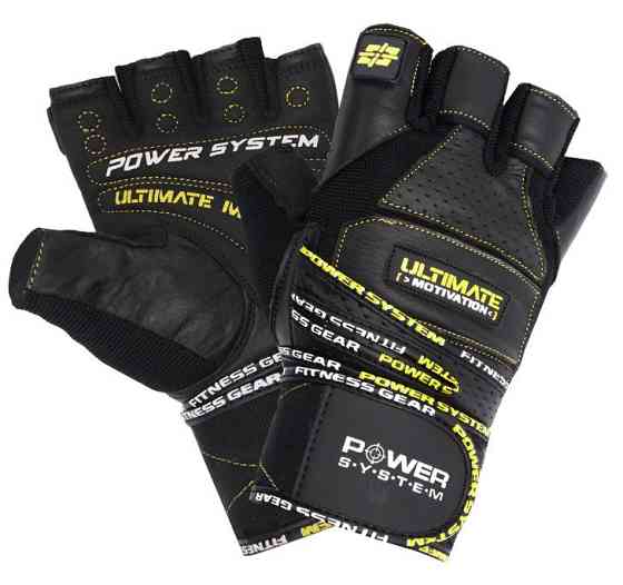Рукавички для фітнесу Power System PS-2810 Ultimate Motivation Black/Yellow Line XL Кам'янське