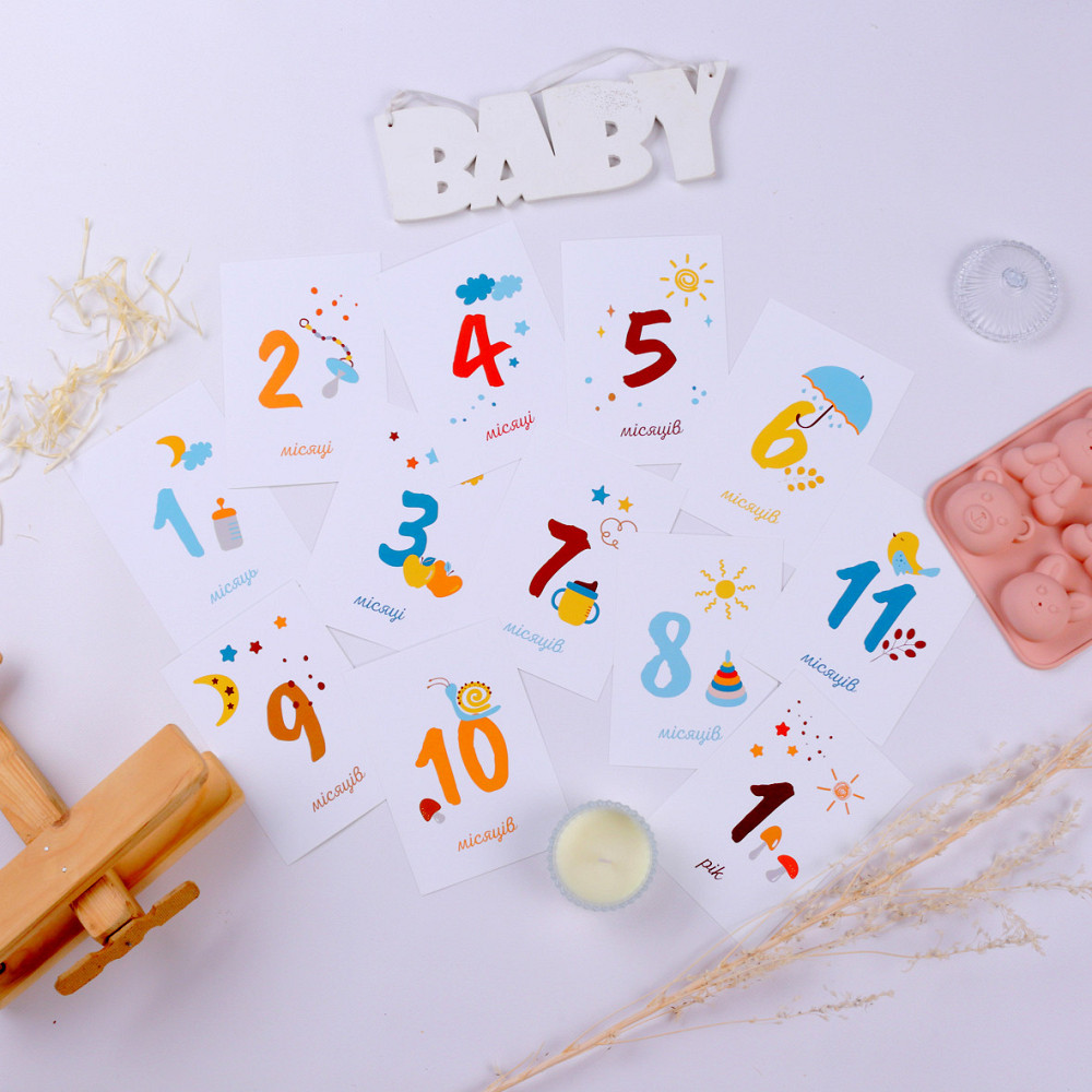 Картки для щомісячних фото малюків Тернопіль - фото 1