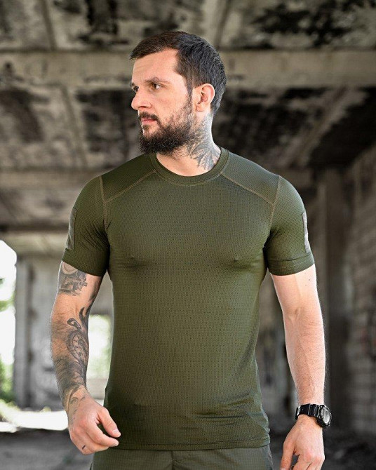 Тактична потовідвідна футболка samuray Cooltuch oliva Одеса - фото 13