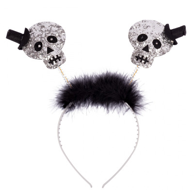 Детский обруч для волос YES! Fun Хелловін Череп LED (973715) Вінниця - фото 1