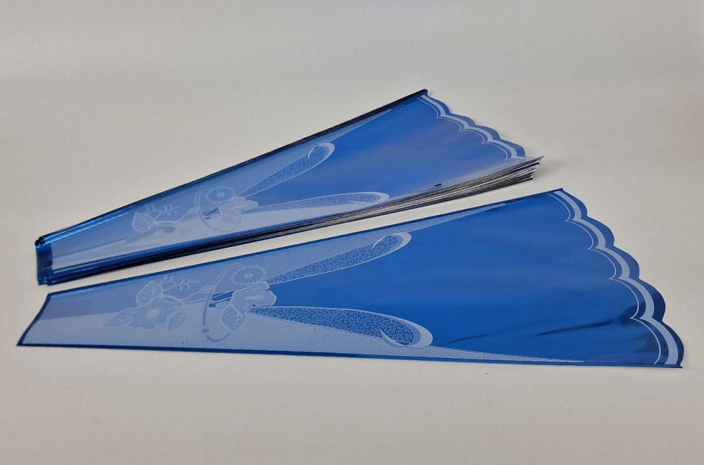 Конусне паковання під квіти h60/ 8низ/32верх метал синій (100 шт.) візерунок131 (2) (100 шт.) Харків - фото 1