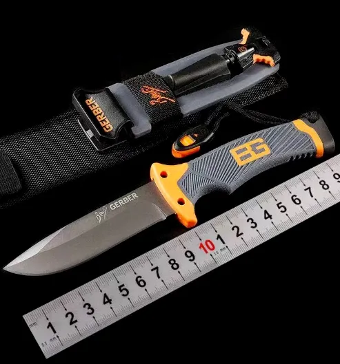 Нож туриста походный крепкий надежный огниво Gerber с чехлом на поясок крепления с держателем Одесса - изображение 6