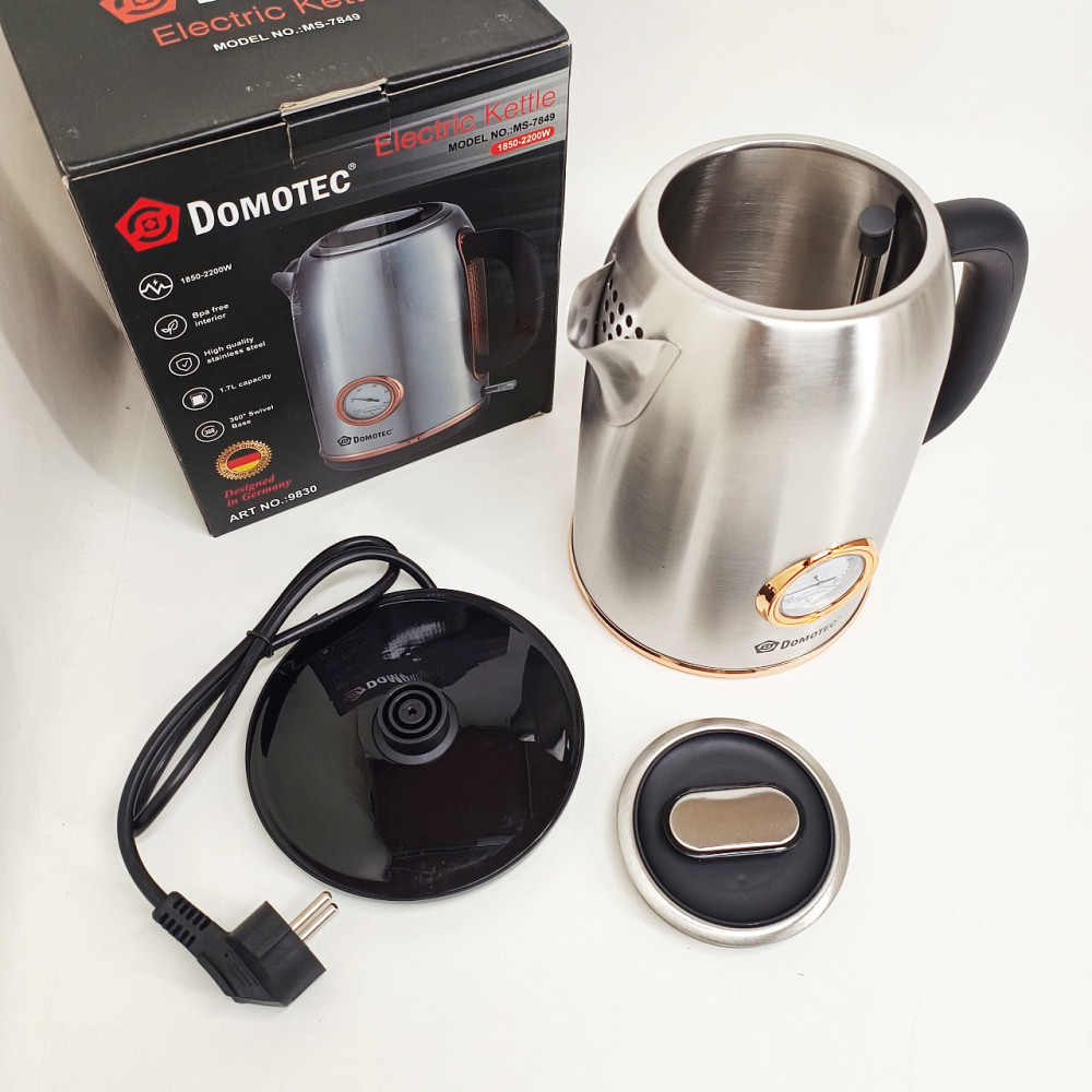 Хороший чайник для дома Domotec MS-7849 2200 Вт, Электрочайник нержавейка, Чайник для дома удобный PQ-78 Львов - изображение 5