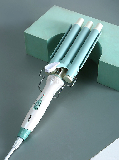 VGR Плойка для волосся потрійна з регулятором температури керамическая VGR HP-V-595 Коломия - фото 7