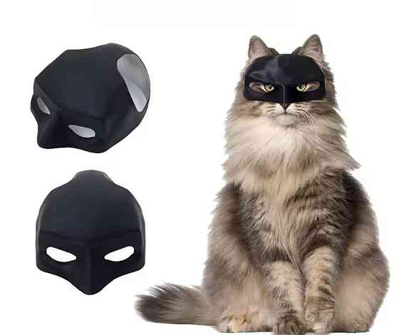 Маска 3-D для домашніх тварин для кота та собак Бетмен 9 см чорний Київ