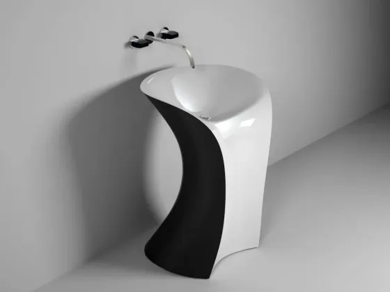 Раковина  Hidra Miss 57x58x88 biało-czarna MI15012 Київ