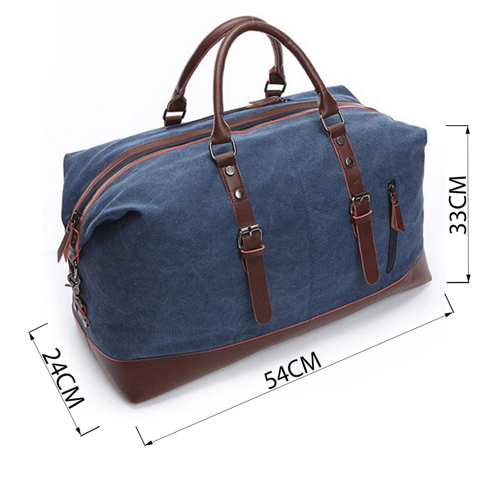 Дорожня сумка текстильна велика Vintage 20083 Синя Київ - фото 6