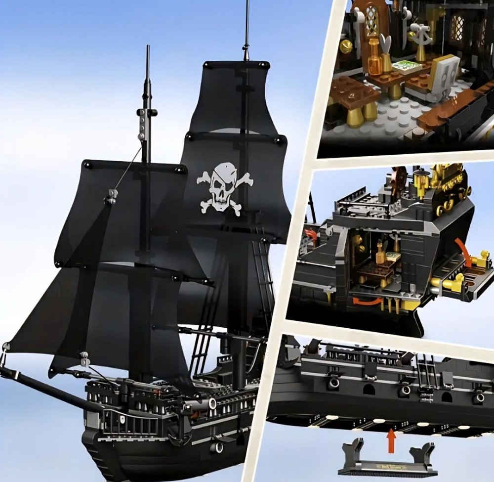 Конструктор корабель ЧОРНА ЖЕЧУЖИНА в КОРОБКІ 1424 деталі. Харків - фото 5