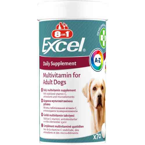 Витамины 8in1 Excel Multi Vitamin Adult для взрослых собак мультивитамин 70 шт Киев