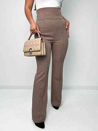 Довгі брюки з високою талією "Salvia" оптом | Норма і батал 50, Мокко Київ