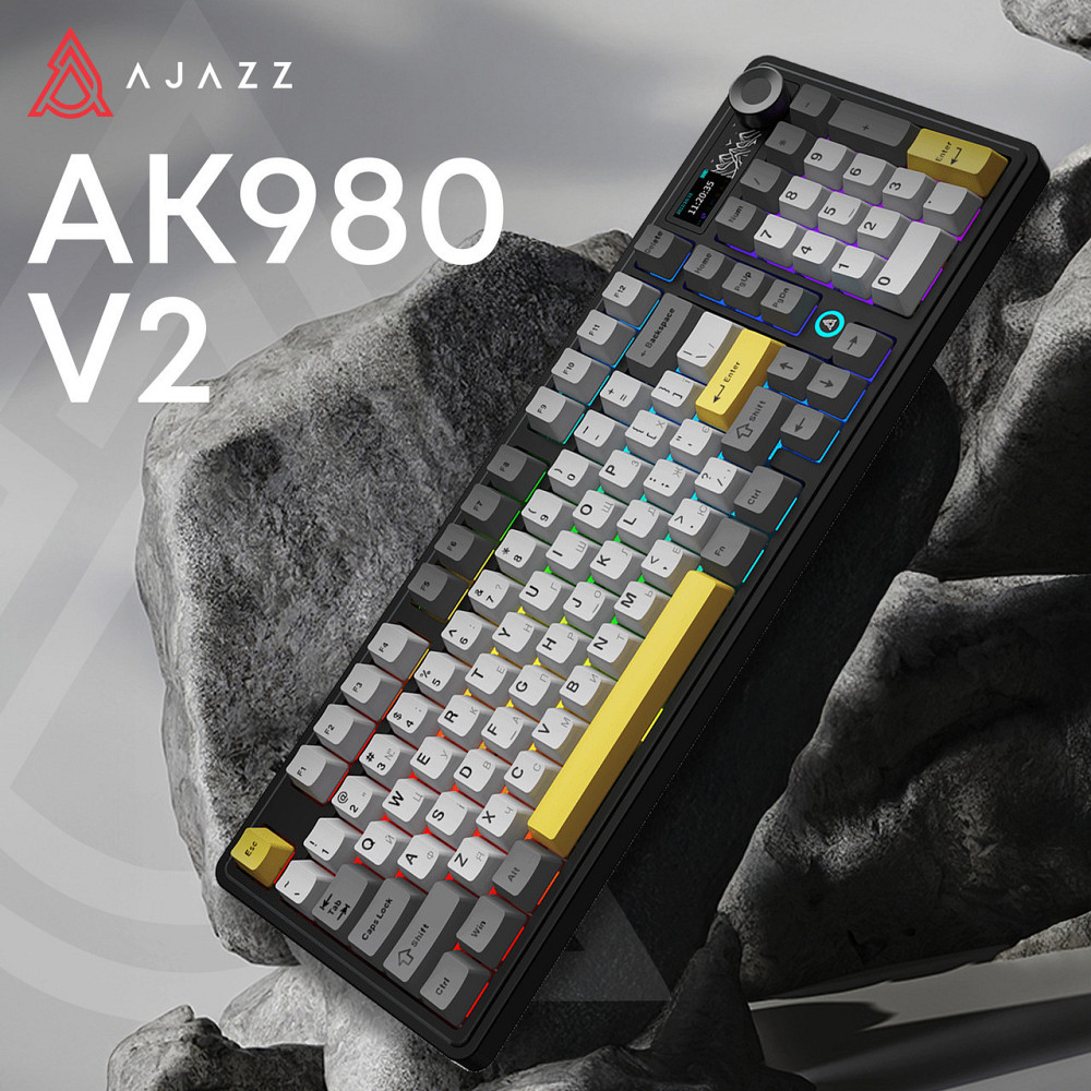 Клавіатура бездротова Ajazz AK980 V2 Gift Switch V2 Black (AK980-V2-G-BGY) ( 22112 ) Харьков - изображение 9