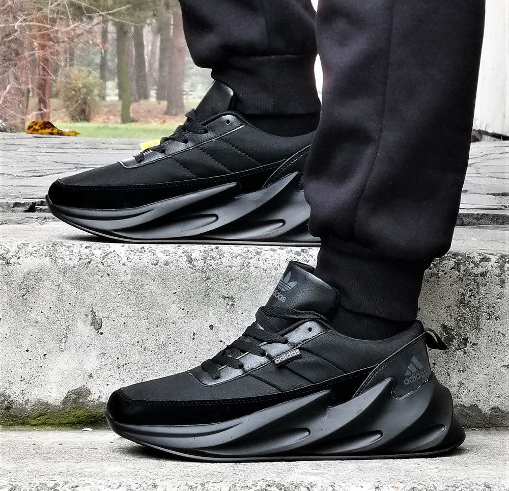 Кроссовки Adidas $harks Мужские Адидас Черные Акулы Замшевые (размеры: 41,42,43,44,45) Днепр - изображение 2
