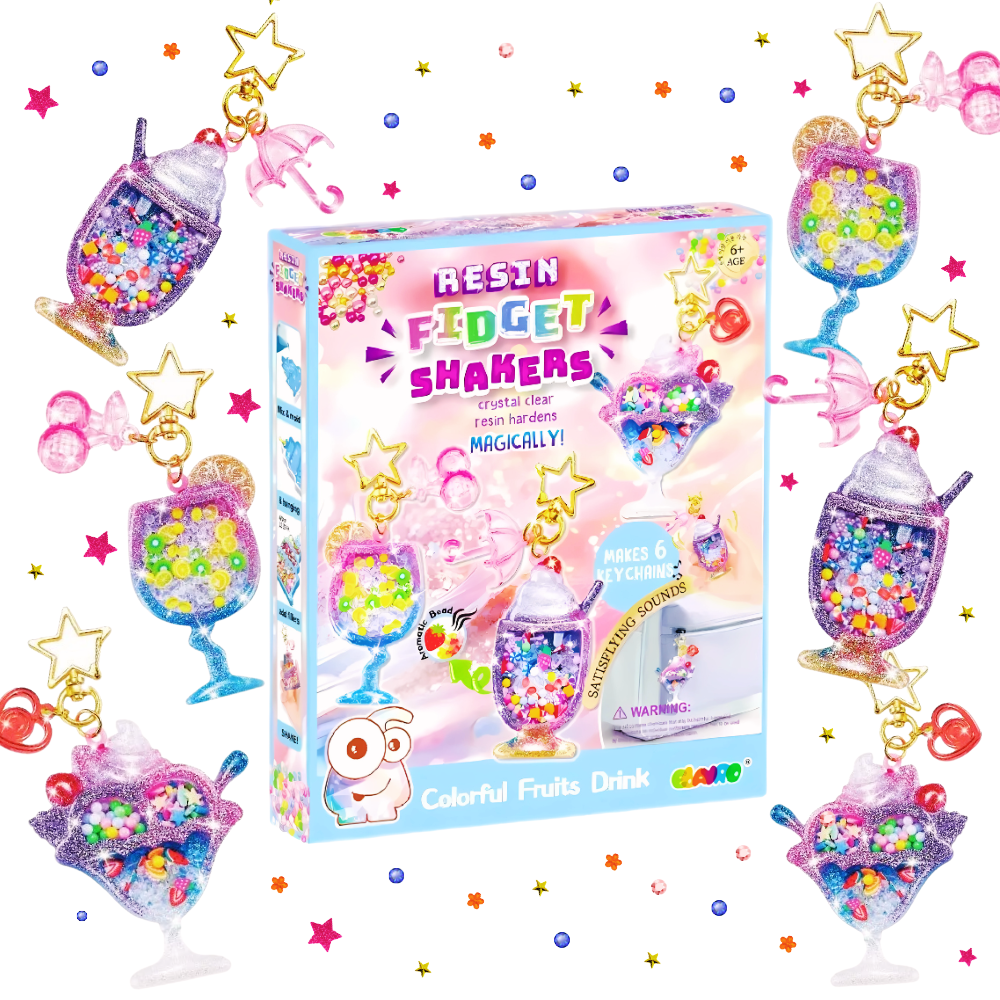 Набор для творчества и создания брелоков из эпоксидной смолы 6 шт детский набор для рукоделия Каменец-Подольский - изображение 1