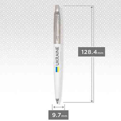 Ручка кулькова Parker JOTTER 17 Originals UKRAINE White CT BP Прапор + Ukraine (15032_T1403u) Вінниця