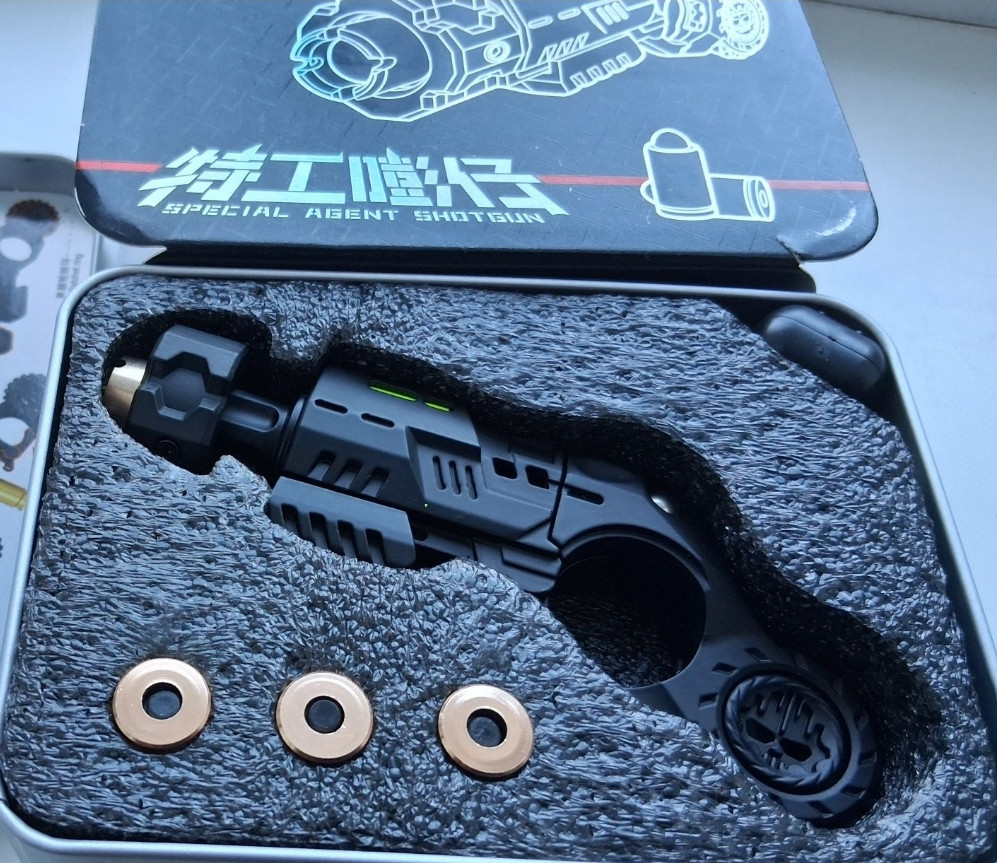 Новинка!Металлический стреляющий пистолет-спиннер-антистресс. Харьков - изображение 5