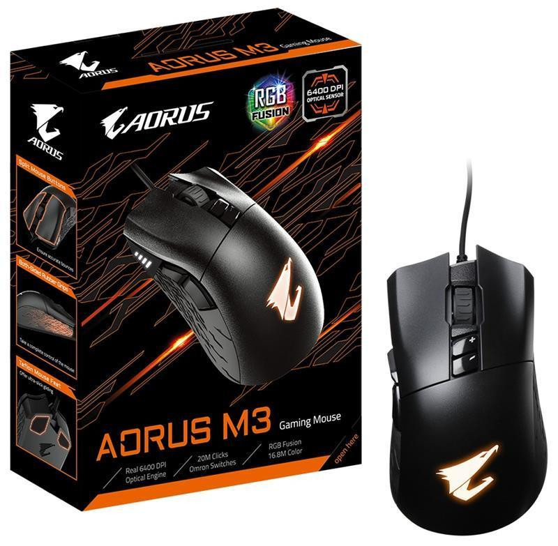 Миша Gigabyte Aorus M3 RGB Black_акція Чорний Харьков - изображение 5