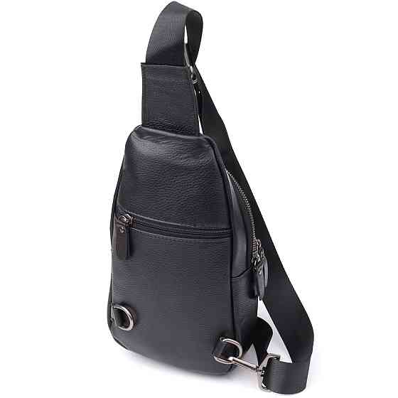 Мужская сумка через плечо из натуральной кожи Vintage 23032 Черный Киев