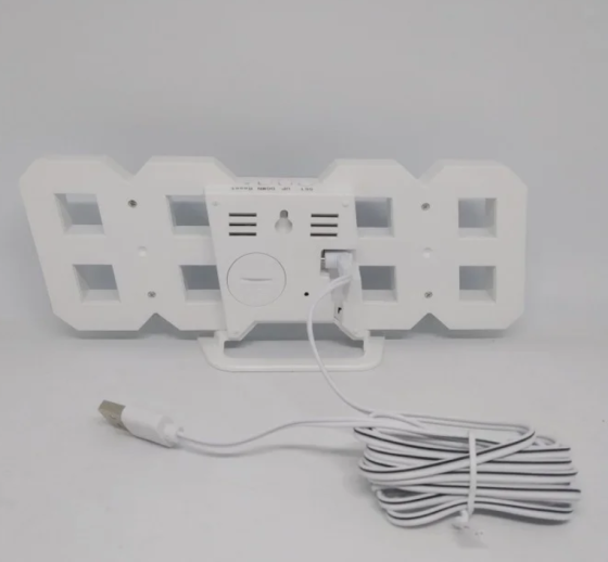 Годинники настільні LY 1089 з зеленою підсвіткою, білі Вінниця