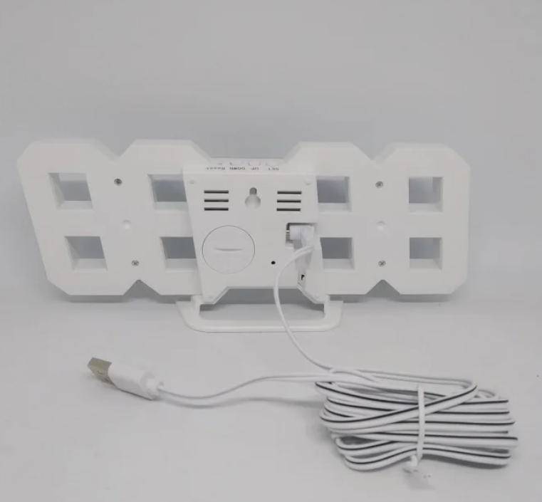 Годинники настільні LY 1089 з зеленою підсвіткою, білі Вінниця - фото 3