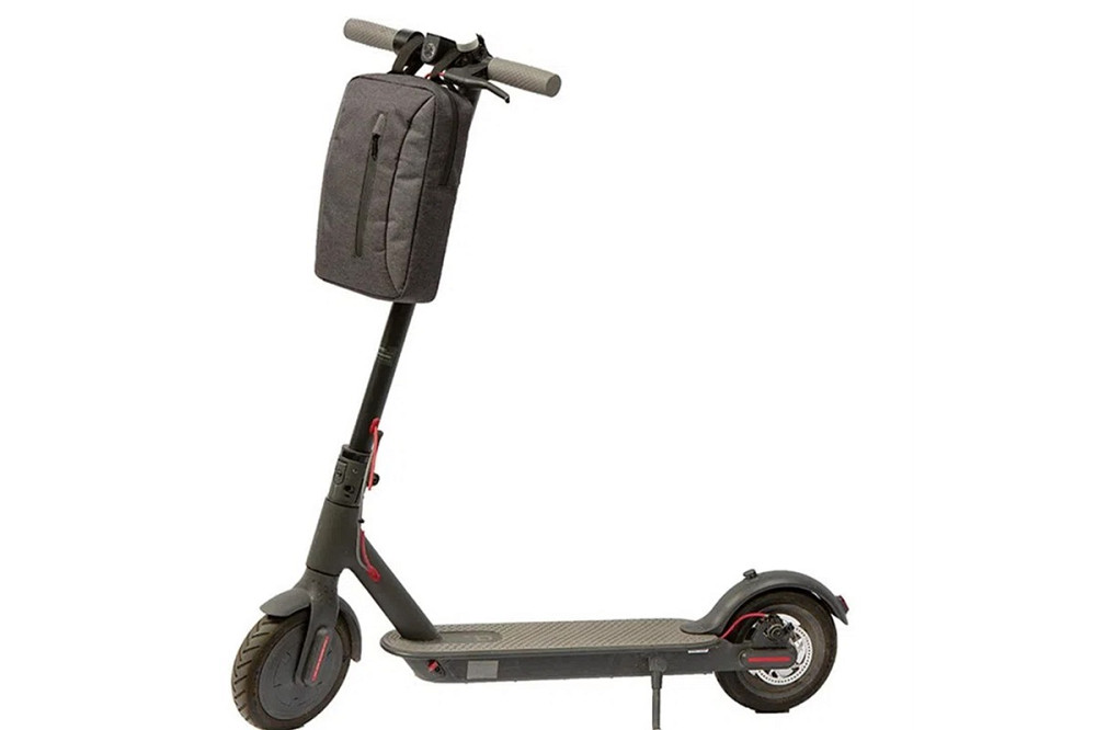 Сумка-слінг через плече (на кермо електросамокату), кріпл. на липучці, швидкознімна, чорно-сіра Київ - фото 5