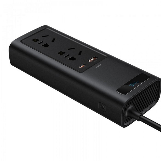 Автомобільний інвертор Baseus In-Car Inverter 150W 220V CN EU CRNBQ-A01 (Чорний) Миколаїв - фото 3