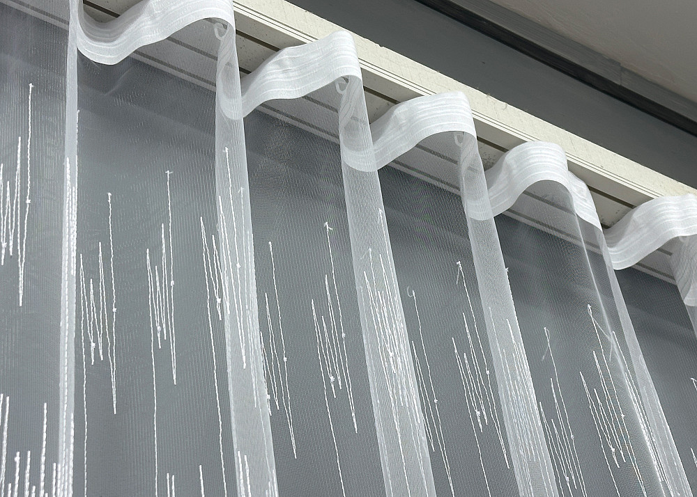 Тюль фатин з вишивкою колір холодний білий 1730т Київ - фото 7