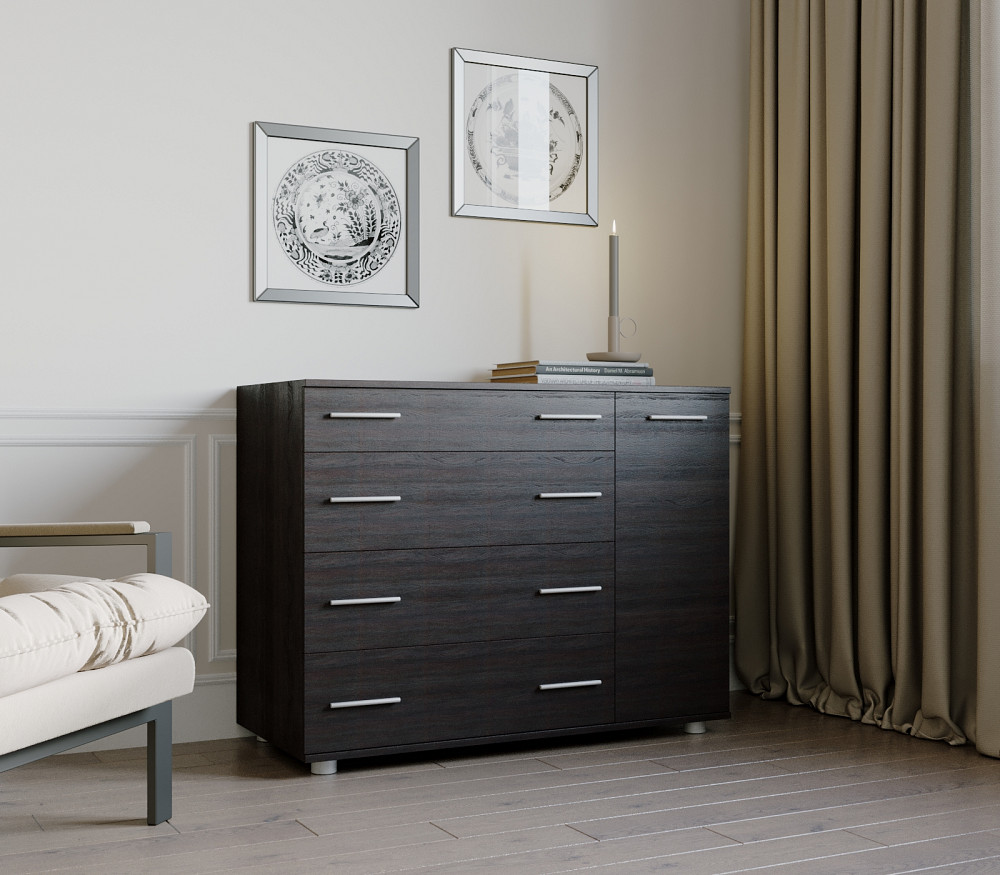 Комод для спальні Еверест з 4-ма ящиками К-3 (телескопи) 100х38х73 венге темний (DTM-2493) Львів - фото 3