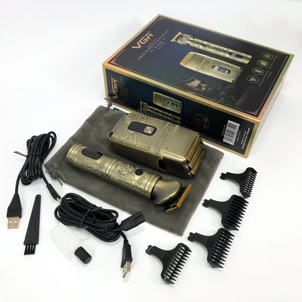 Універсальний тример для чоловіків VGR, Багатофункціональна акумуляторна машинка для стрижки CM-71 Львів - фото 4