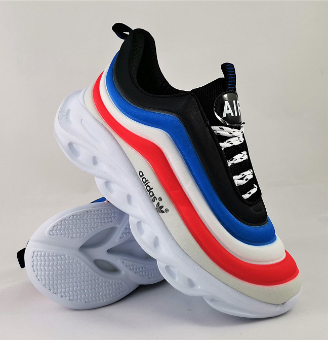 Кросівки Adidas Air Boost Білі Чоловічі Адідас Розмальовка Франція (розміри: 42,43,44) Відео Огляд Дніпро - фото 3