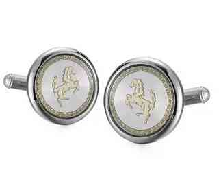 Запонки чоловічі круглі під Ferrari Київ