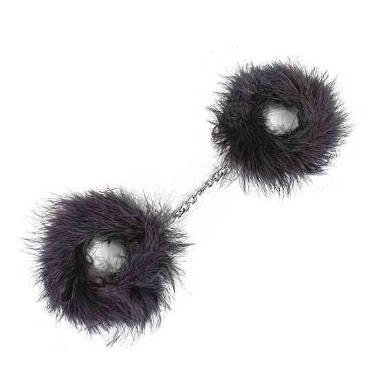 Наручники - Black Marabou Handcuffs Sex Aura Київ