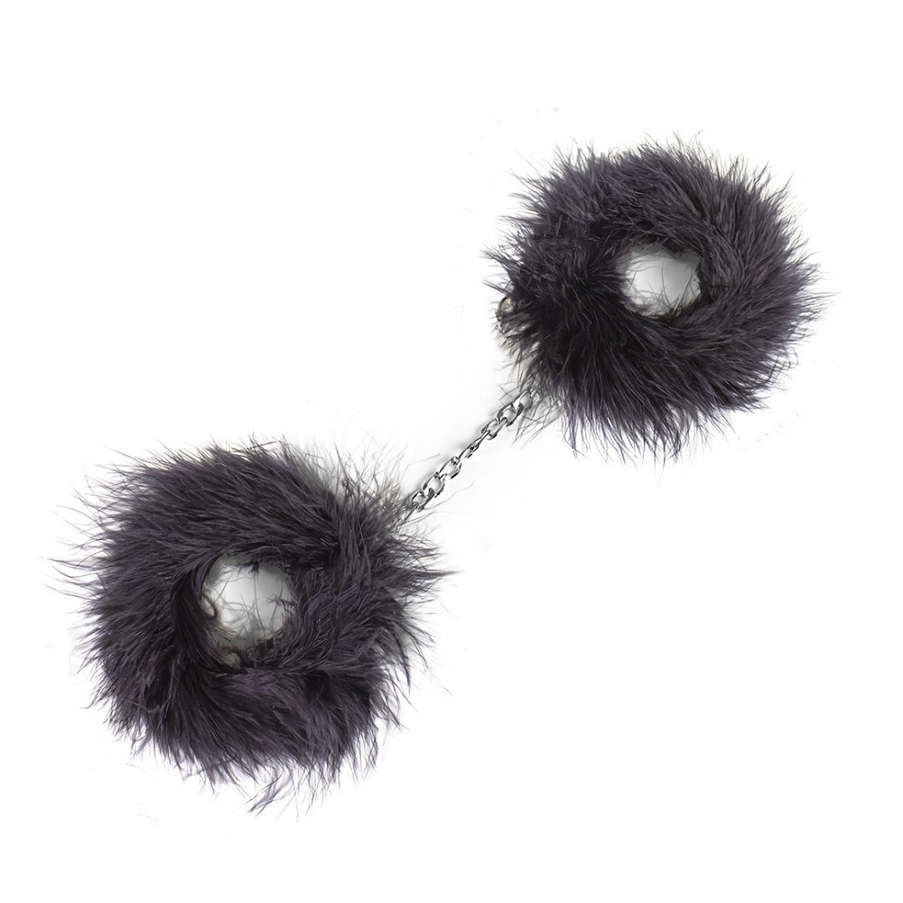 Наручники - Black Marabou Handcuffs Sex Aura Киев - изображение 2