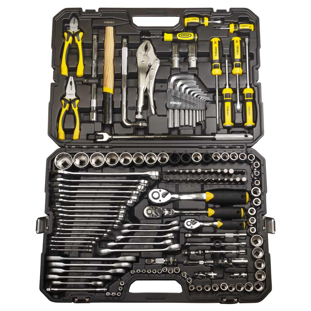 Sigma Набор насадок торцевых и биты, ключей, инструментов ¼" ⅜" ½" 148шт CrV SIGMA (6003801) Коломия - фото 6