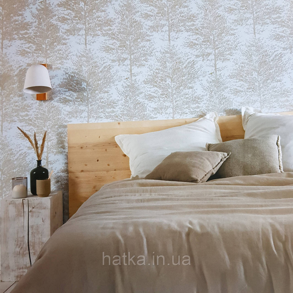 Шпалери вінілові на флізелін Caselio The Place to bed 0.53х10 м природа дерева гілки золотисті на блакитному Київ - фото 1