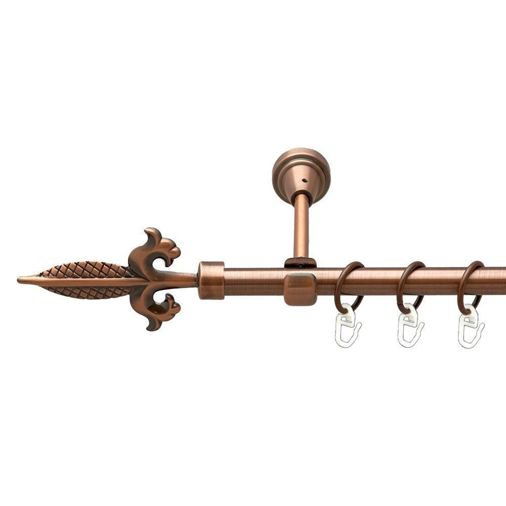 Карниз Orvit Генуя металевий однорядний відкритий гладка труба кільце металеве Мідь 16 мм 200 см (00-00019296) Львів - фото 1