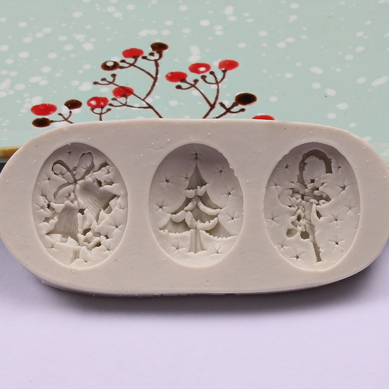 Молд новогодний из силикона 50 на 110 мм серый Киев - изображение 5