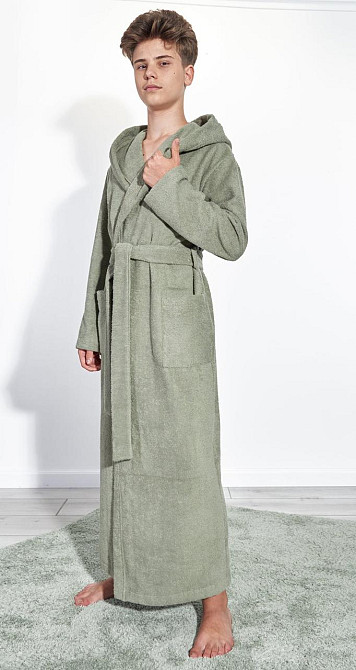 Подростковый махровый халат с капюшоном Киев - изображение 3