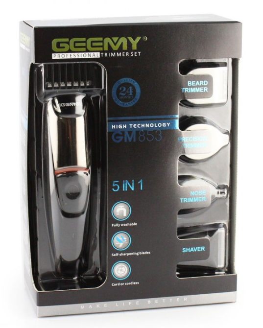 Машинка для стрижки акумуляторна GEEMY GM-853 5в1  7119 Одеса - фото 4