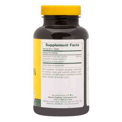 Травы Natures Plus Яблочный Пектин, Nature's Plus, 500 мг, 180 Таблеток (NAP-04500) Винница