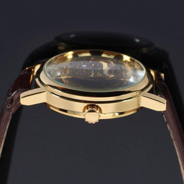 Годинник чоловічий наручний механічний Winner Gold Brown Київ - фото 16