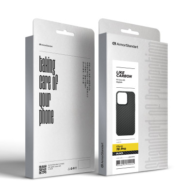 Чехол для мобильного телефона Armorstandart LikeCarbon MagCase Apple iPhone 16 Pro Black (ARM80094) Винница - изображение 5