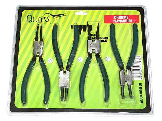 Набор съемников стопорных колец 7" (180мм). 4 предм. ALLOID 109180 Винница