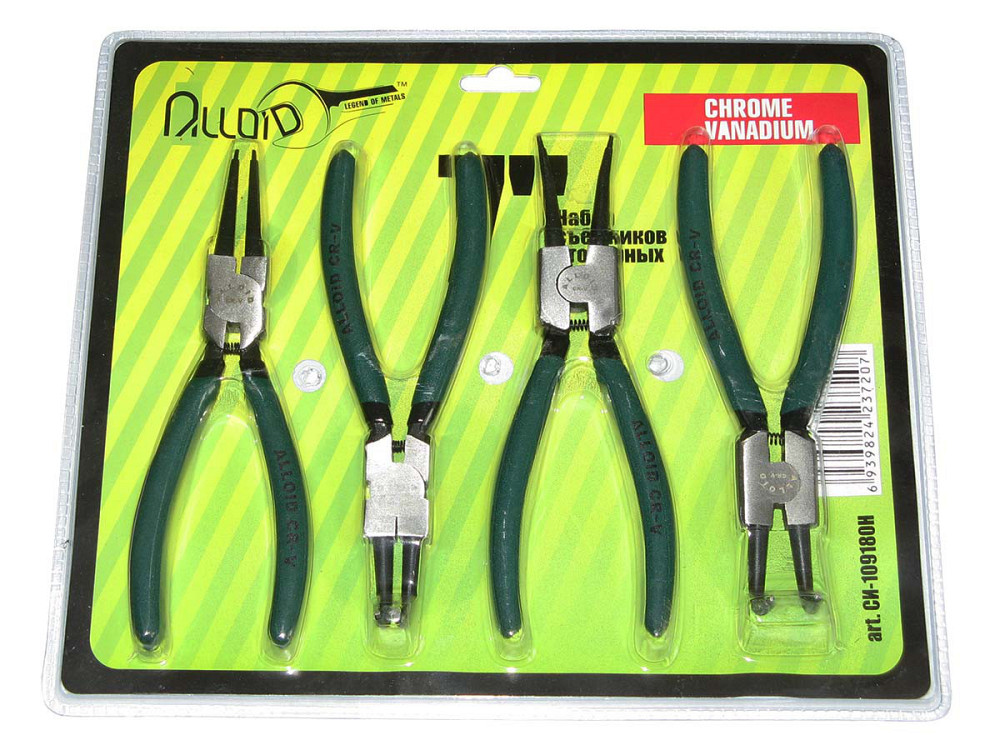 Набор съемников стопорных колец 7" (180мм). 4 предм. ALLOID 109180 Винница - изображение 1