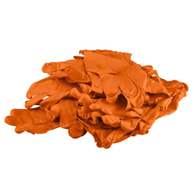 Захисні рукавиці Neo Tools робочі/медичні, перфоровані нітрилові, р.M, 50шт., помаранчевий (97-690-M) Вінниця - фото 7