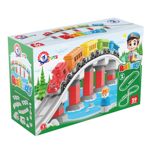 Іграшка Конструктор Залізниця Технок 1300 Житомир - фото 8