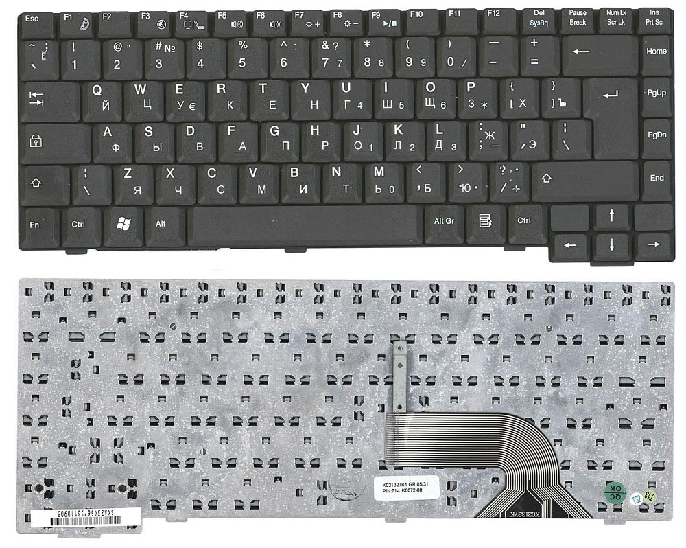 Клавиатура для ноутбука Fujitsu Amilo (M6450, M6450G) Black, RU (вертикальный энтер) Вінниця - фото 1