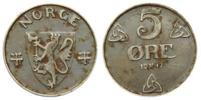 Норвегия 5 оре 1942 год Полтава - изображение 1